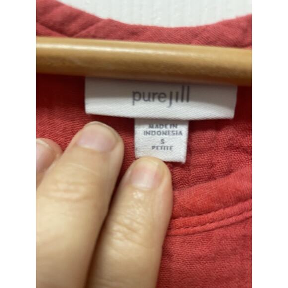 J Jill Pure Jill Maxi Dress Womens Small Organic Cotton Capsule Gauzy Lagenlook - Picture 7 of 12